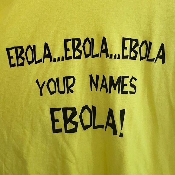 WEIRD T-SHIRT size LARGE Neon Bright Ebola strange rare RANDOM Costume *READ - Picture 3 of 5